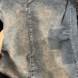 ZARA Fitted a code wash denim skirt (with stretch)